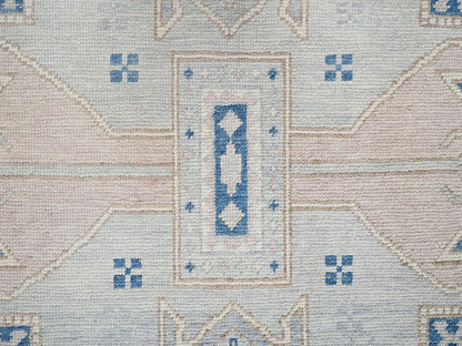 Oushak hand-knotted wool rug in Gray & Ivory, 5'10" x 9'1" — SKU O02105 (view 9)