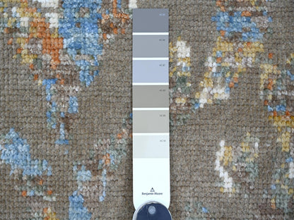 Brown 3'8" x 5'10" Modern and Contemporary Hand knotted Wool Rug - Sku: O021088