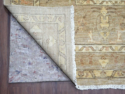 Brown 10'1" x 13'3" Oushak And Peshawar Hand knotted Wool Rug - Sku: O021105