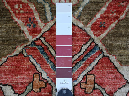 Heriz Heriz hand-knotted wool rug in Red & Blue, 9'2" x 11'7" — SKU O021126 (view 7)