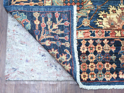 Blue 8'2" x 8'2" Tribal & Geometric Hand knotted Wool Rug - Sku: O021132