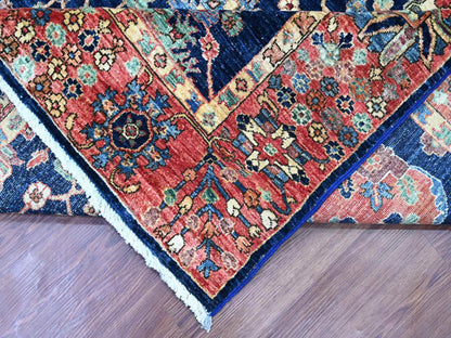 Blue 7'11" x 9'11" Tribal & Geometric Hand knotted Wool Rug - Sku: O021134
