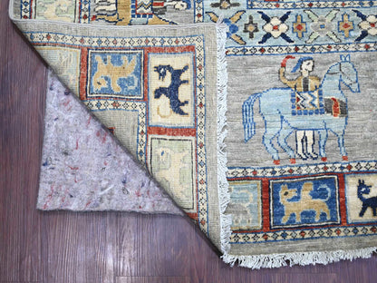 Grey 10'0" x 13'7" Oushak And Peshawar Hand knotted Wool Rug - Sku: O021138