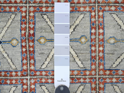Grey 10'0" x 13'7" Oushak And Peshawar Hand knotted Wool Rug - Sku: O021138