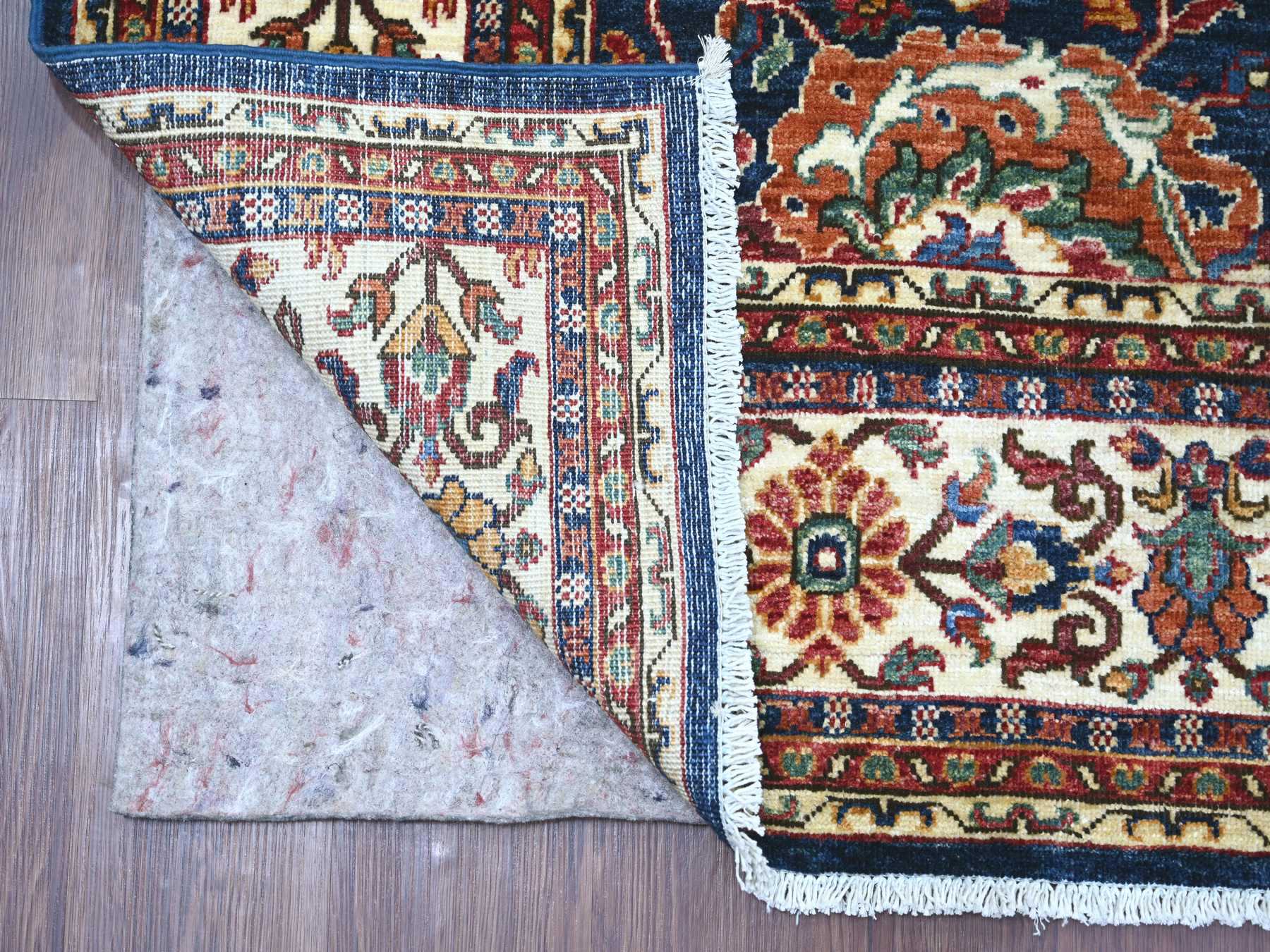 Blue 6'2" x 8'9" Tribal & Geometric Hand knotted Wool Rug - Sku: O021141