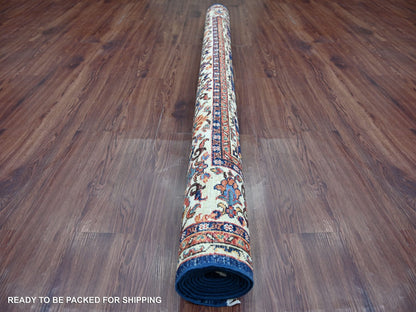 Blue 6'2" x 8'9" Tribal & Geometric Hand knotted Wool Rug - Sku: O021141
