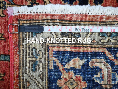 Red 6'0" x 9'0" Tribal & Geometric Hand knotted Wool Rug - Sku: O021146