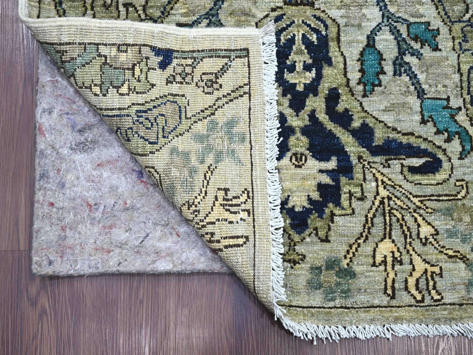 Tribal & Geometric hand-knotted wool runner in Gray, 2'6" x 14'2" — SKU O021154 (view 2)