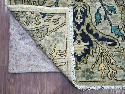 Tribal & Geometric hand-knotted wool runner in Gray, 2'6" x 14'2" — SKU O021154 (view 2)