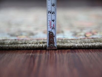 Brown 2'8" x 15'3" Oushak And Peshawar Hand knotted Wool Rug - Sku: O021157