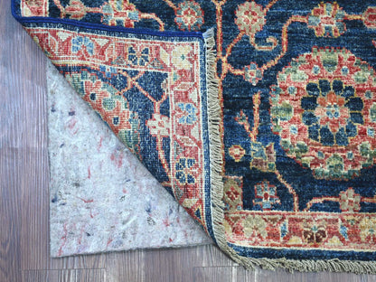 Blue 2'6" x 21'8" Tribal & Geometric Hand knotted Wool Rug - Sku: O021169