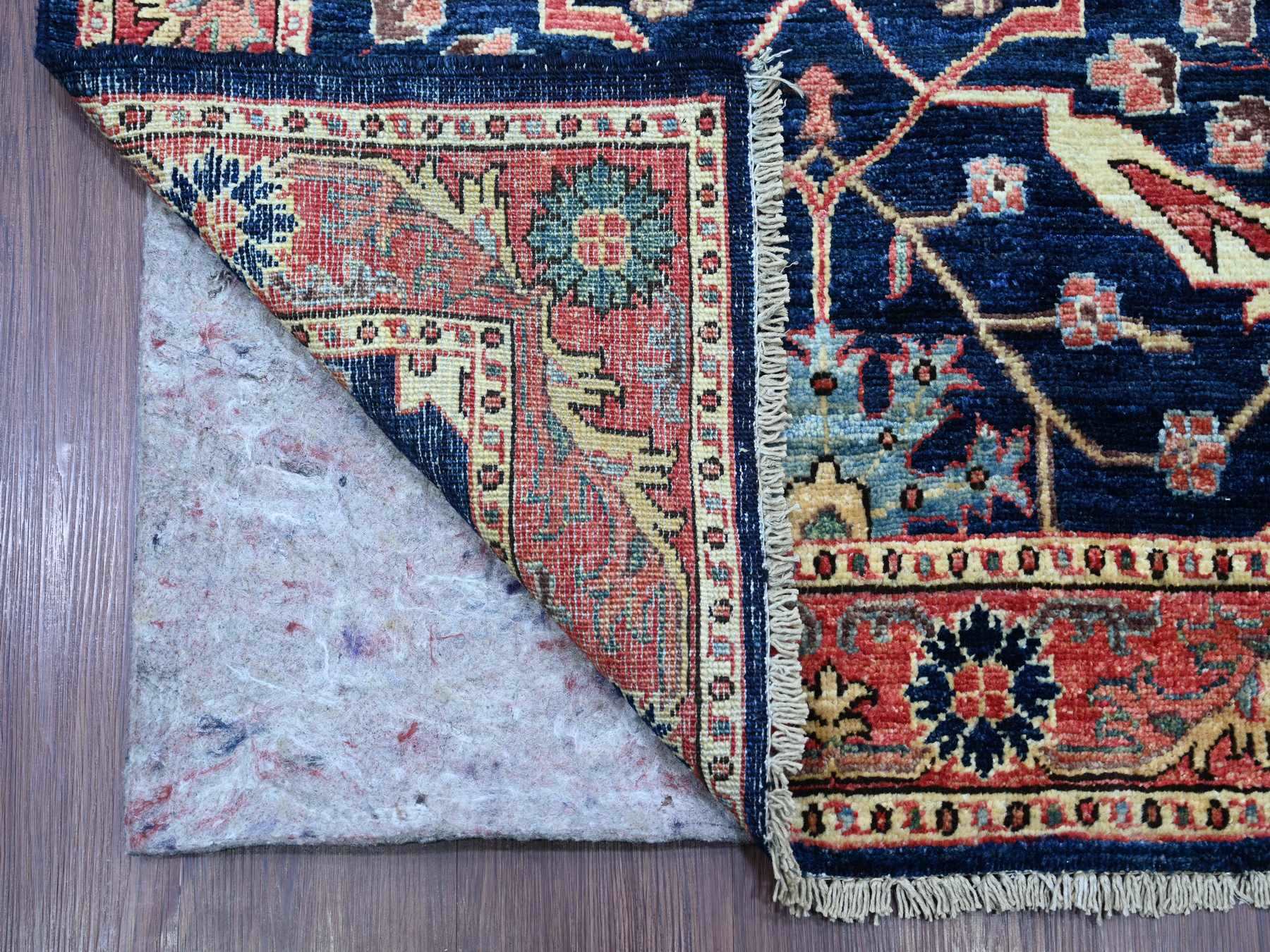 Blue 3'0" x 19'9" Tribal & Geometric Hand knotted Wool Rug - Sku: O021172