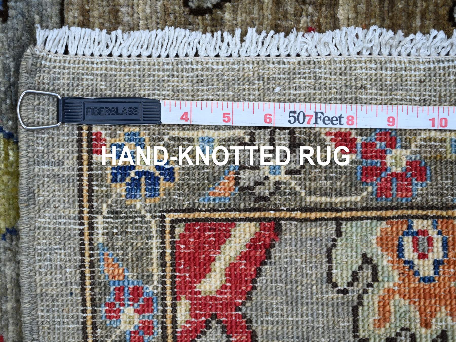 Heriz Tribal & Geometric hand-knotted wool rug in Gray & Brown, 3'1" x 4'11" — SKU O021174 (view 6)