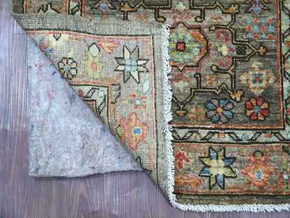 Peshawar Tribal & Geometric hand-knotted wool runner in Gray, 2'8" x 8' — SKU O021177 (view 2)
