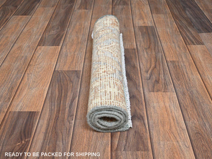 Blue 1'9" x 3'0" Oushak And Peshawar Hand knotted Wool Rug - Sku: O02117