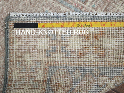 Blue 1'9" x 3'0" Oushak And Peshawar Hand knotted Wool Rug - Sku: O02117