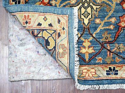 Blue 2'7" x 5'11" Tribal & Geometric Hand knotted Wool Rug - Sku: O021180