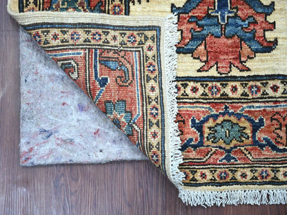 Heriz Tribal & Geometric hand-knotted wool rug in Ivory & Rust, 2'10" x 4'1" — SKU O021182 (view 2)