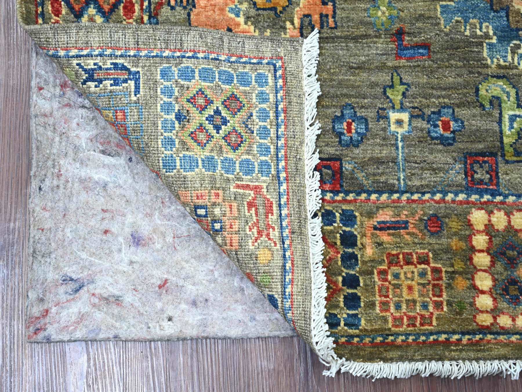 Mahal Oushak hand-knotted wool rug in Gray, 3'1" x 4'10" — SKU O021186 (view 2)