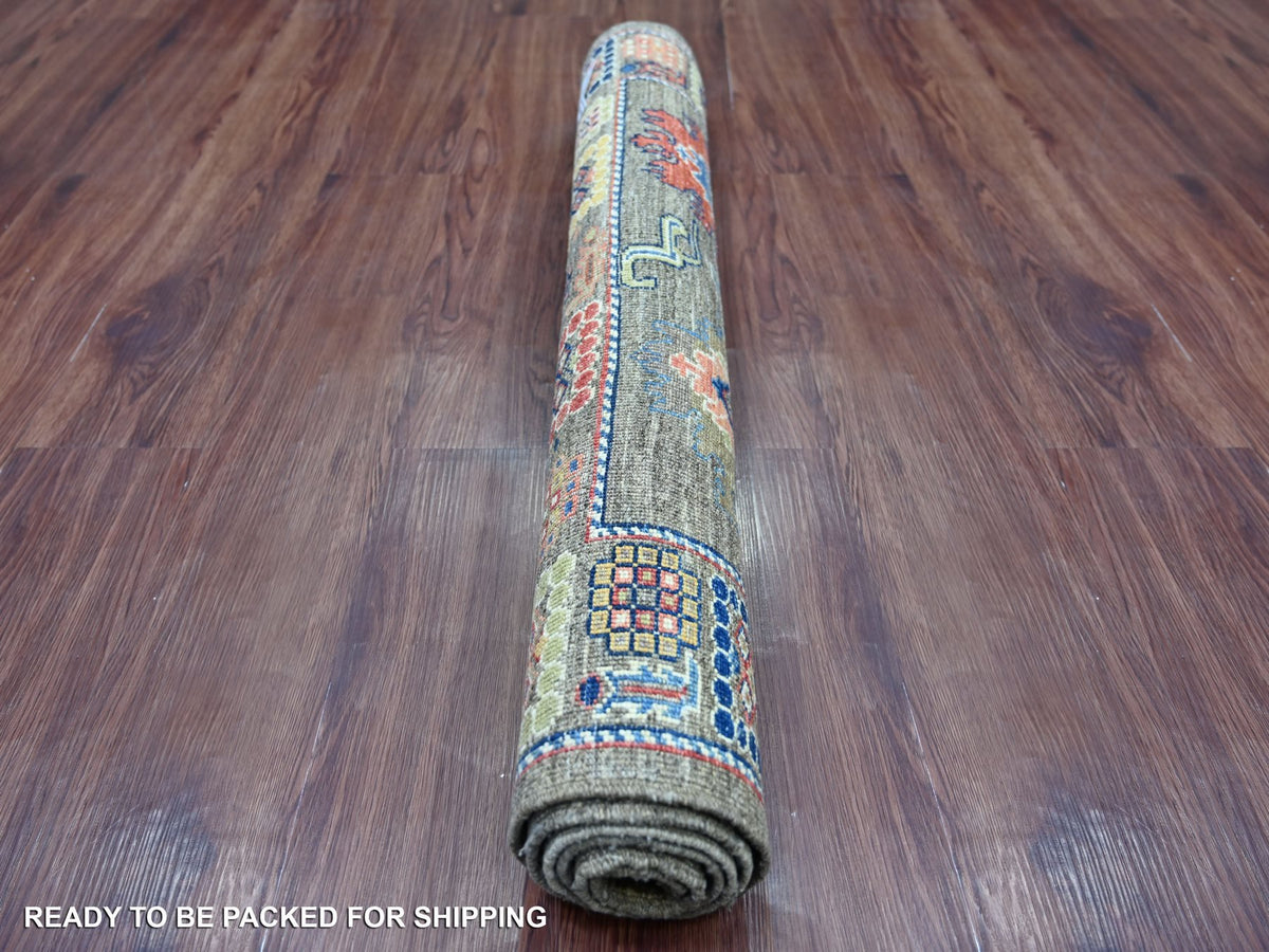 Mahal Oushak hand-knotted wool rug in Gray, 3'1" x 4'10" — SKU O021186 (view 4)