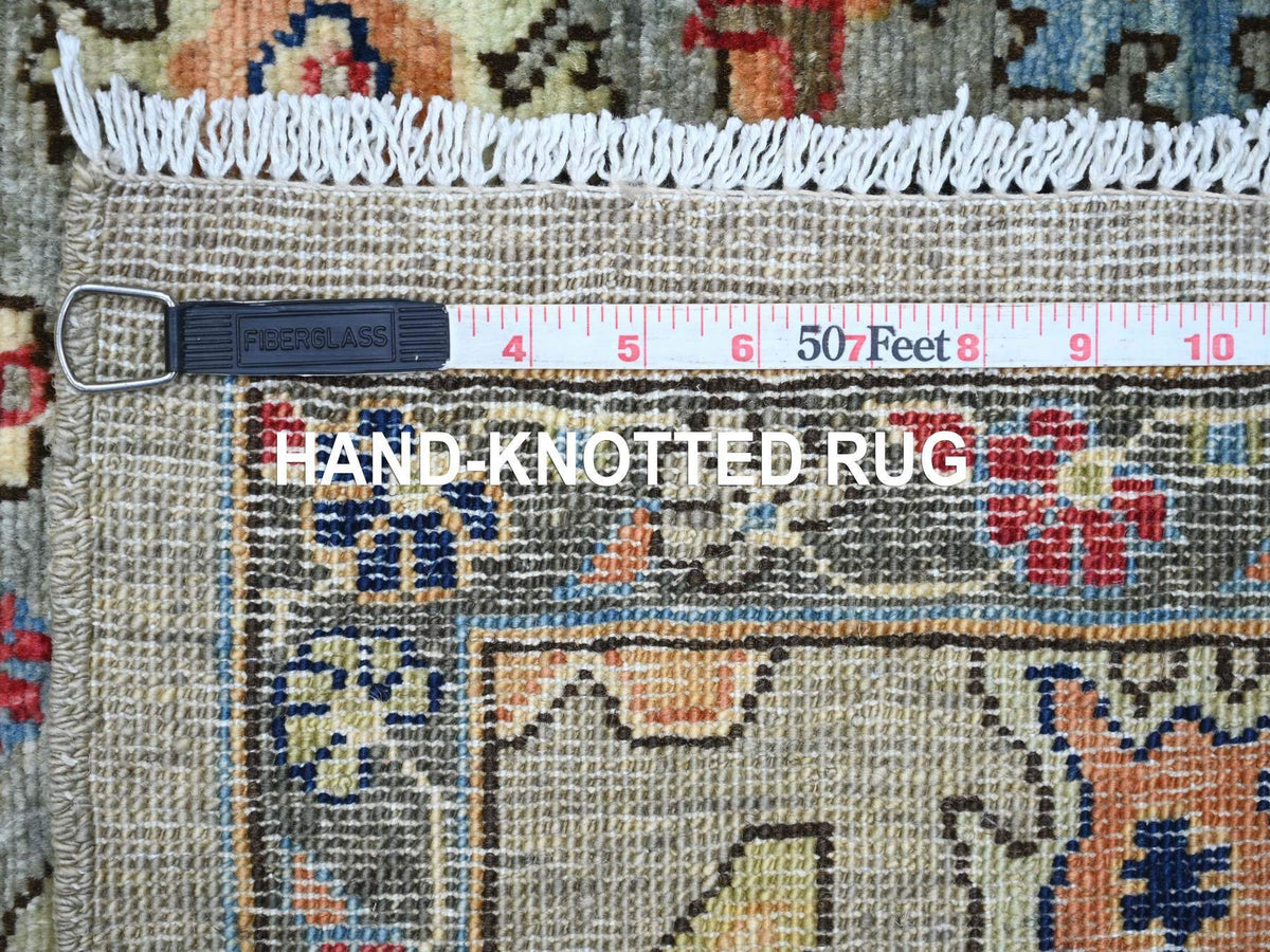 Heriz Tribal & Geometric hand-knotted wool runner in Gray, 3' x 17'5" — SKU O021189 (view 6)
