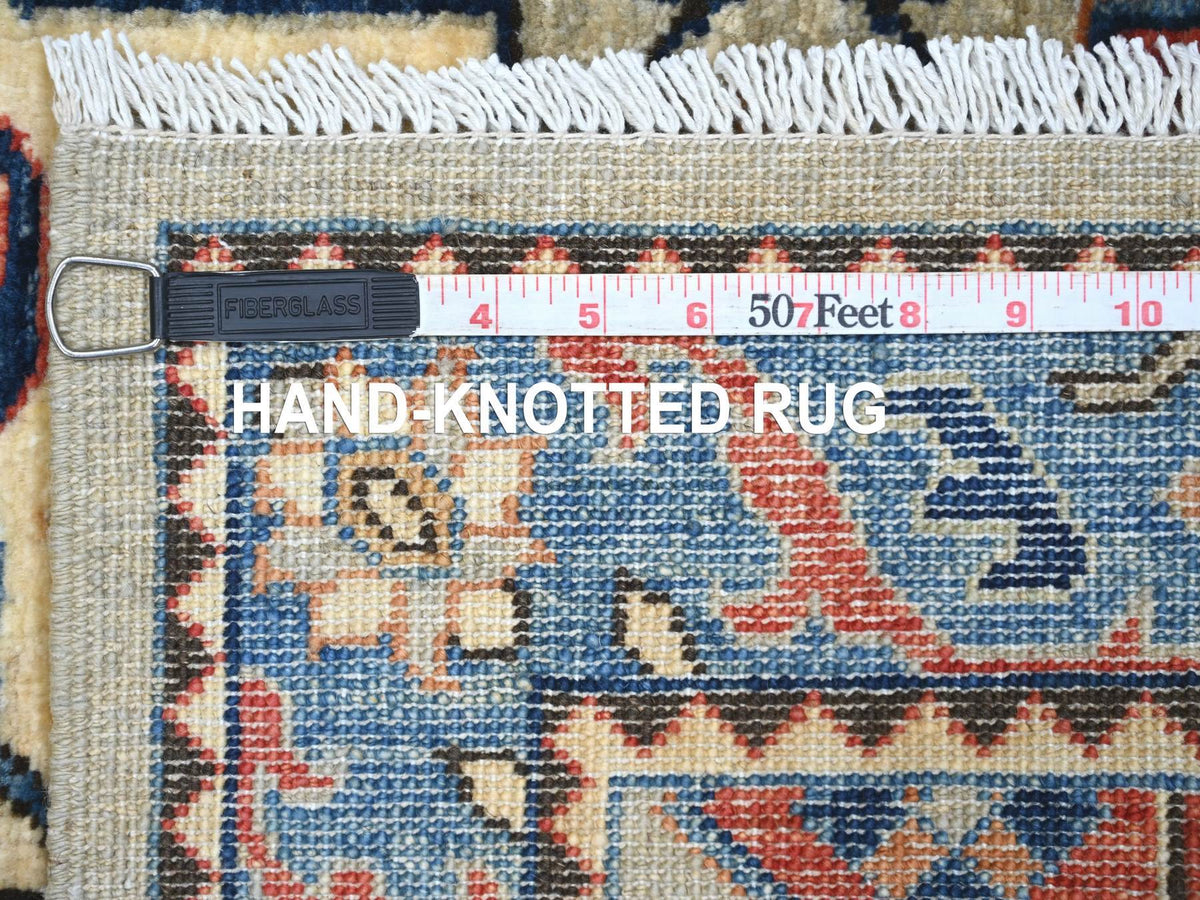 Peshawar Oushak hand-knotted wool runner in Gray & Blue, 2'7" x 8' — SKU O021191 (view 6)