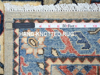 Peshawar Oushak hand-knotted wool runner in Gray & Blue, 2'7" x 8' — SKU O021191 (view 6)