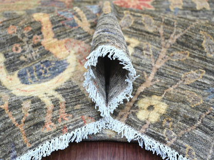 Peshawar Oushak hand-knotted wool rug in Gray, 10'1" x 13'9" — SKU O021194 (view 5)