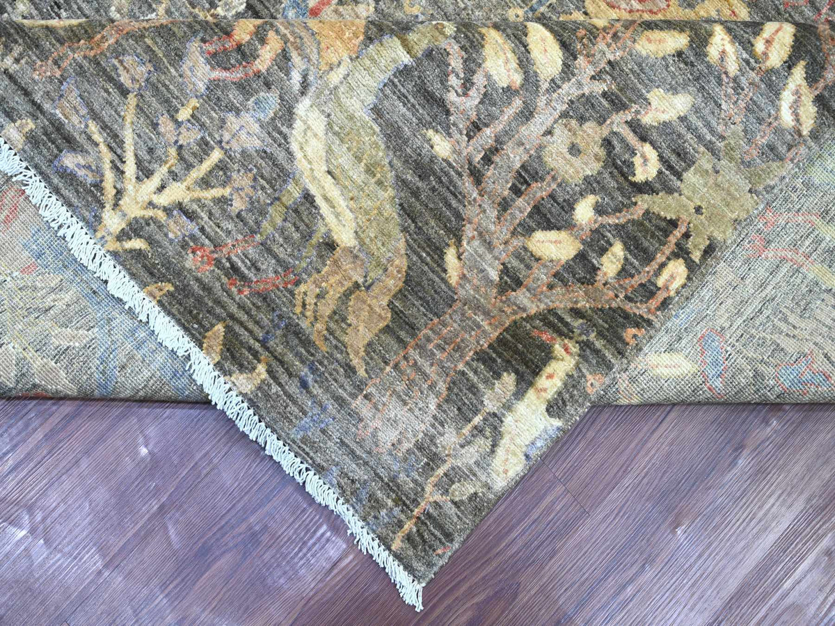 Peshawar Oushak hand-knotted wool rug in Gray, 10'1" x 13'9" — SKU O021194 (view 6)
