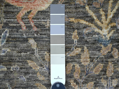 Peshawar Oushak hand-knotted wool rug in Gray, 10'1" x 13'9" — SKU O021194 (view 7)