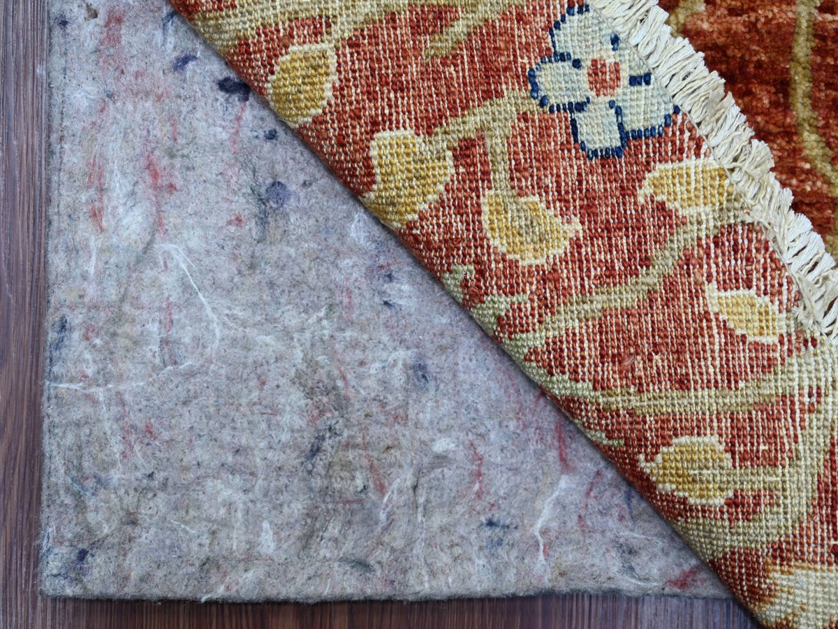 Peshawar Oushak hand-knotted wool rug in Red, 12'1" x 12'2" — SKU O021199 (view 4)