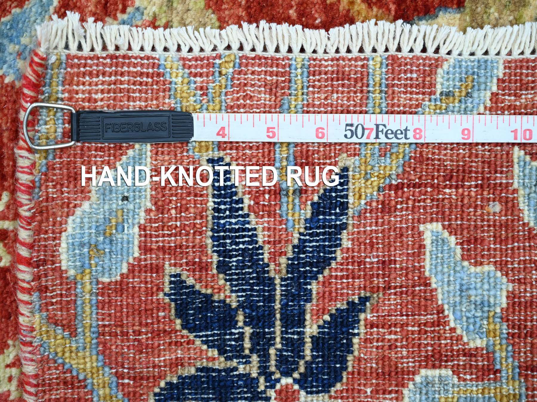Peshawar Oushak hand-knotted wool runner in Red, 2'6" x 19'8" — SKU O021203 (view 6)