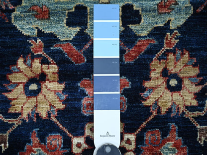 Blue 2'10" x 7'11" Tribal & Geometric Hand knotted Wool Rug - Sku: O021208