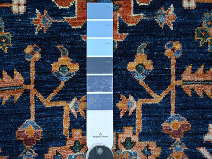 Blue 3'1" x 19'6" Tribal & Geometric Hand knotted Wool Rug - Sku: O021216
