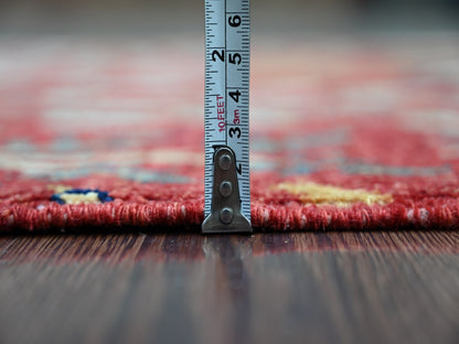 Red 3'0" x 4'10" Oushak And Peshawar Hand knotted Wool Rug - Sku: O021222