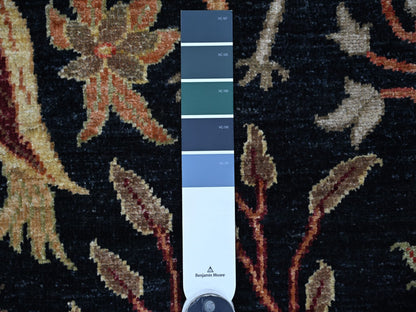 Black 3'3" x 4'9" Oushak And Peshawar Hand knotted Wool Rug - Sku: O021223