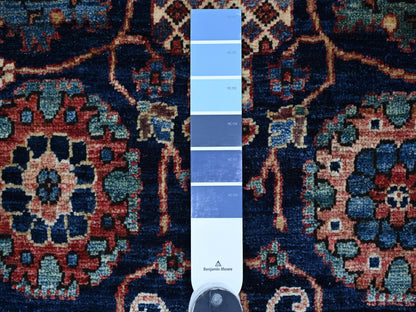 Blue 4'2" x 6'2" Tribal & Geometric Hand knotted Wool Rug - Sku: O021233