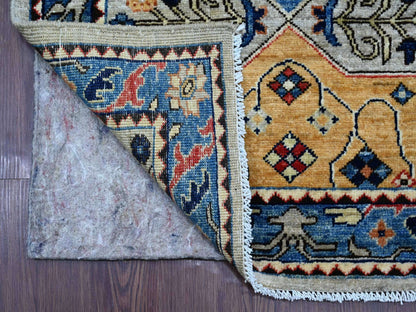 Peshawar Oushak hand-knotted wool runner in Gray & Blue, 2'8" x 15'11" — SKU O021237 (view 2)