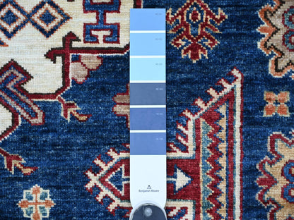 Blue 8'0" x 10'10" Tribal & Geometric Hand knotted Wool Rug - Sku: O021248