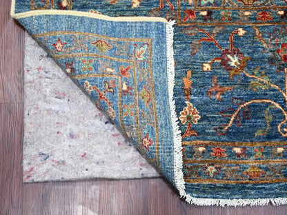 Blue 9'1" x 12'2" Tribal & Geometric Hand knotted Wool Rug - Sku: O021262