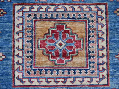Blue 8'2" x 9'11" Tribal & Geometric Hand knotted Wool Rug - Sku: O021264