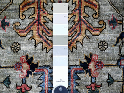Green 3'1" x 15'9" Tribal & Geometric Hand knotted Wool Rug - Sku: O021266