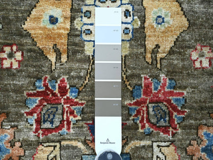 Brown 3'1" x 17'7" Tribal & Geometric Hand knotted Wool Rug - Sku: O021270