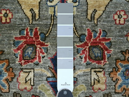 Heriz Tribal & Geometric hand-knotted wool runner in Gray & Brown, 2'11" x 15'11" — SKU O021284 (view 3)