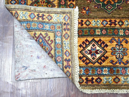 Brown 6'0" x 6'0" Tribal & Geometric Hand knotted Wool Rug - Sku: O021293