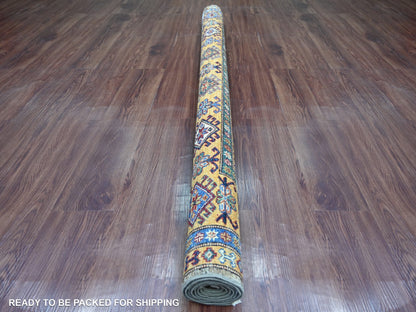 Brown 6'0" x 6'0" Tribal & Geometric Hand knotted Wool Rug - Sku: O021293