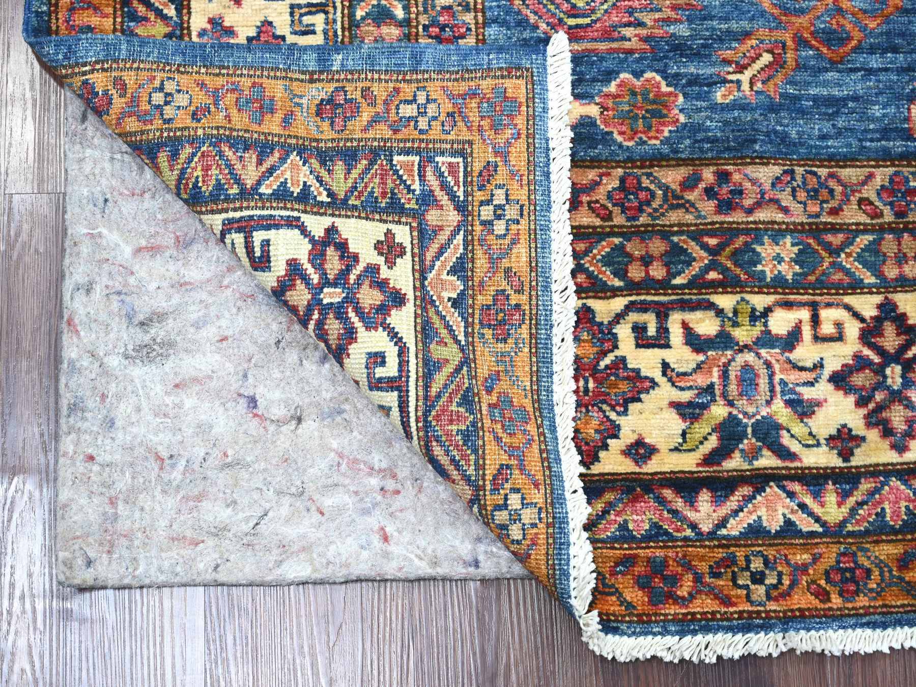 Blue 5'10" x 8'10" Tribal & Geometric Hand knotted Wool Rug - Sku: O021297