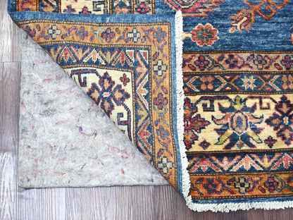 Blue 5'10" x 8'10" Tribal & Geometric Hand knotted Wool Rug - Sku: O021297