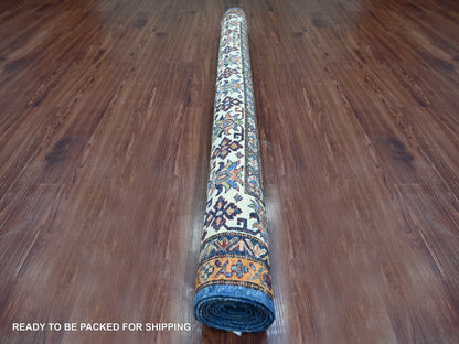 Blue 5'10" x 8'10" Tribal & Geometric Hand knotted Wool Rug - Sku: O021297