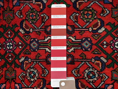 Tribal & Geometric hand-knotted wool runner in Red, 2'7" x 9'7" — SKU O02131 (view 4)